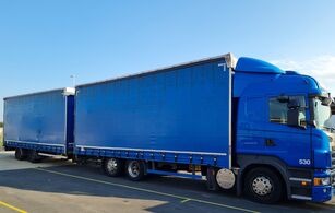 侧帘货车 SCANIA R440. Jumbozug. 119 m3 + 带侧帘拖车