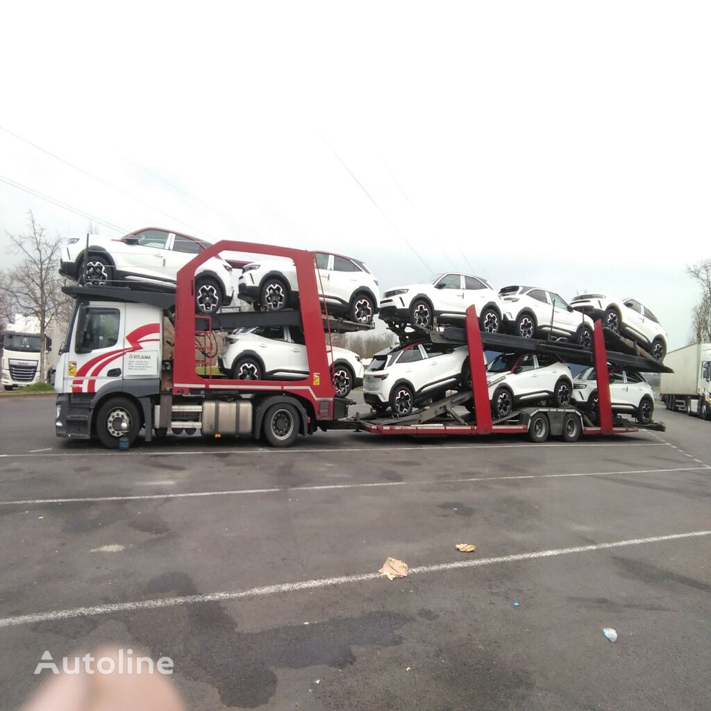 小汽车运输车 Mercedes-Benz Actros 1843 + 小汽车运输拖车