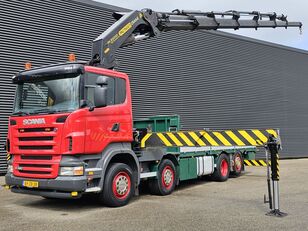 平板卡车 Scania R380 8x2 / PALFINGER PK 85002 CRANE - KRAN - GRUA