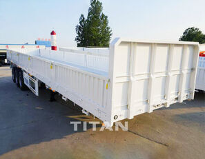 新运粮半挂车 TITAN Tri Axle Side Wall Semi Trailer for Grain Trasport - W