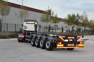 新集装箱底盘半挂车 NOVA 4 AXLE CONTAINER TRAILER LAST AXLE SELF STEERING