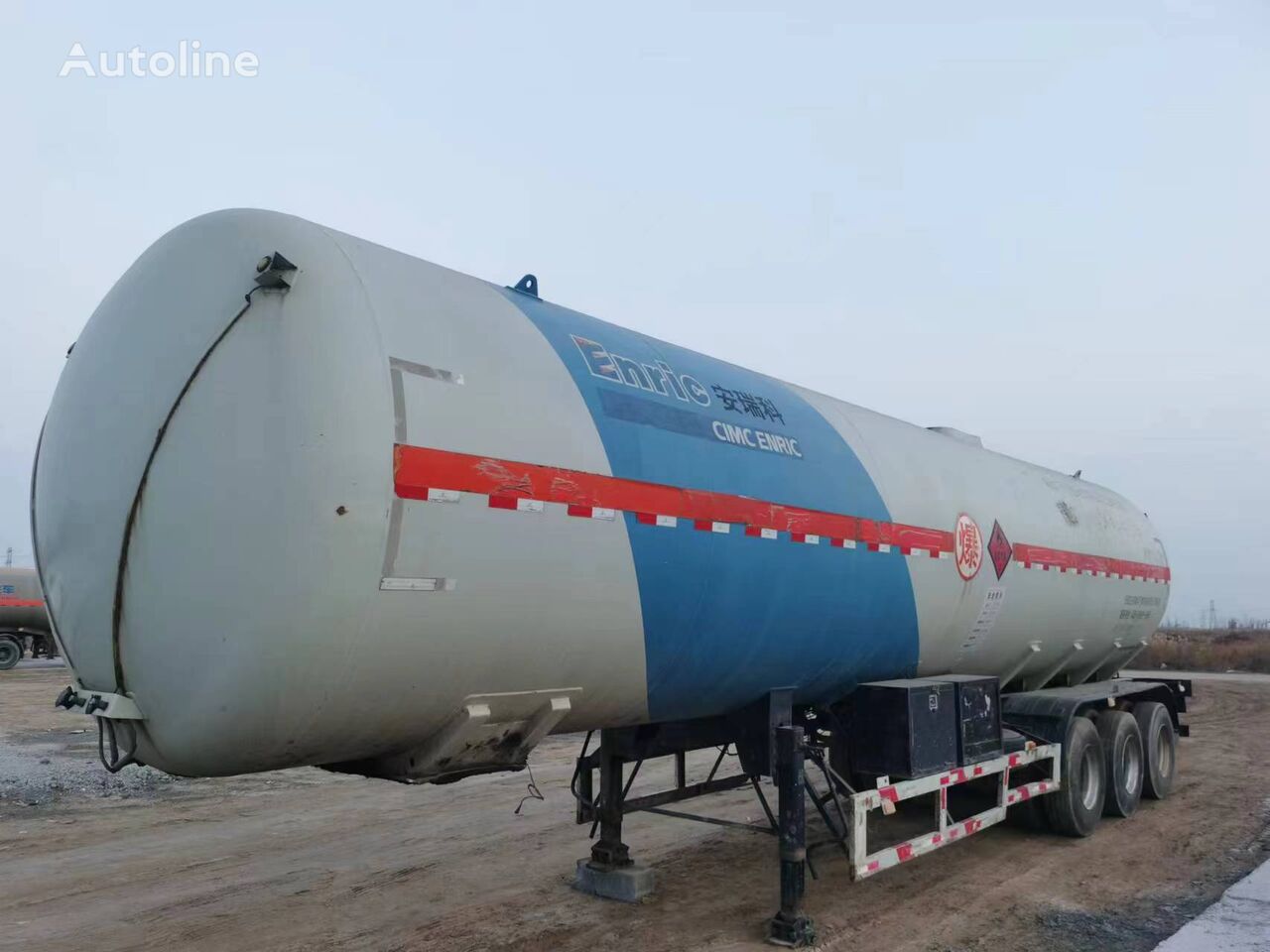 燃气罐拖车 3 axles 58cbm LPG CNG gas tank semitrailer