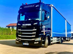 带防水布卡车 Scania S 500 FULL EQUIPMENT all ADR !!! + 带防水布拖车