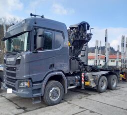 木材运输车 Scania 6x6 R500 set 70/48t *38t teleskop + 木材运输拖车