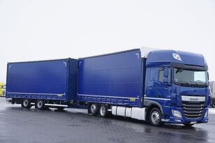 侧帘货车 DAF 106 / 460 / SSC / ACC / EURO 6 / ZESTAW PRZEJAZDOWY 120 M3 + 带侧帘拖车