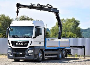 平板卡车 MAN TGX 26.440 Pritsche 6,20 m+HIAB 122 HIDUO/FUNK