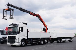 平板卡车 VOLVO FH / 460 / E 6 / 6 X 2 / SKRZYNIOWY + HDS / PALFINGER PK 18001 L + 平板拖车