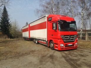 带防水布卡车 MERCEDES-BENZ Actros 2544 EURO 5 EEV 6x2 + přívěs Hipocar 120 cbm + 带防水布拖车