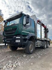 木材运输车 IVECO Trakker 380.45 6X6 Darus rönkszállító + szerelvény Penz 150 + 木材运输拖车