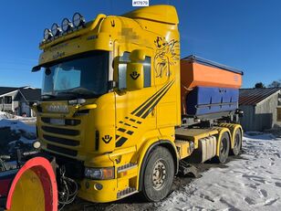 牵引车 Scania R620 6x4 snow rigged combi truck w/ RKP 3 axle tipper trailer